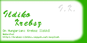 ildiko krebsz business card